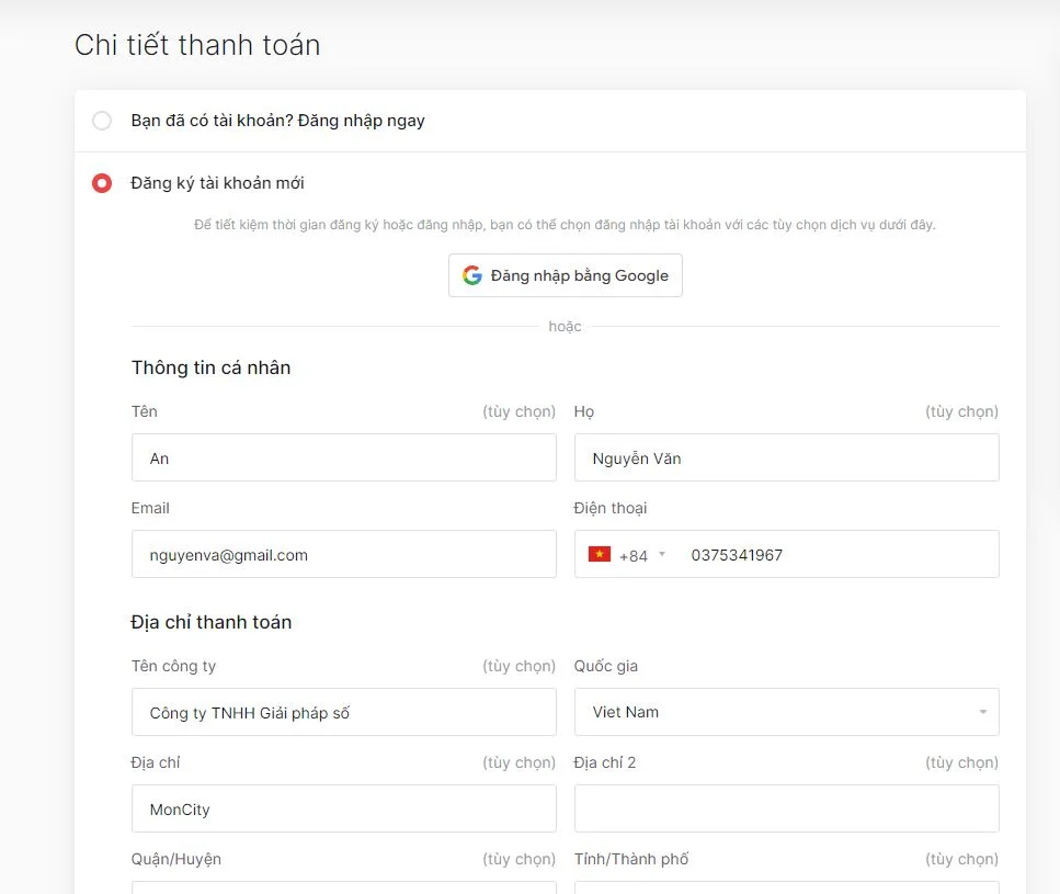 Tên miền .com là gì? Sự khác biệt giữa tên miền .com và .vn 28 chi tiết thanh toán đơn hàng