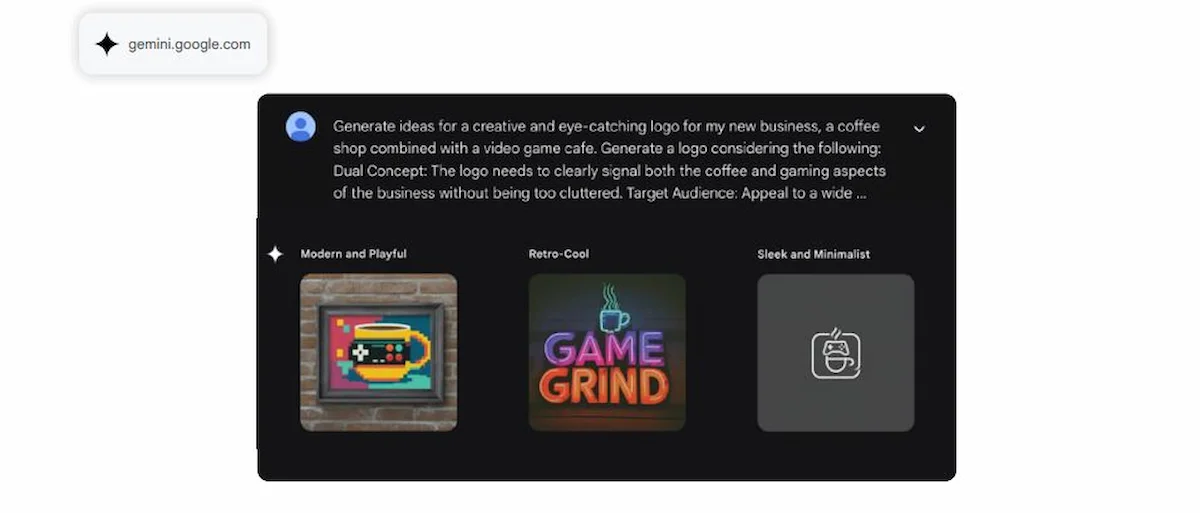 tạo logo với gemini