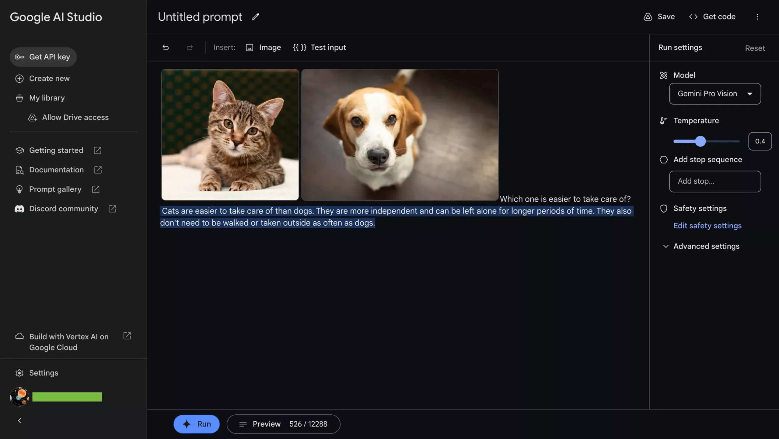 google ai studio