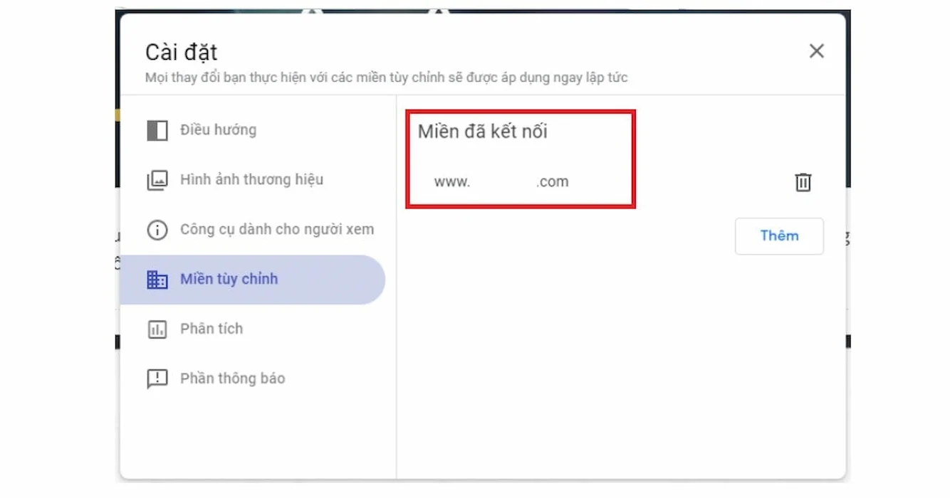 hướng dẫn trỏ tên miền về google site hoàn tất