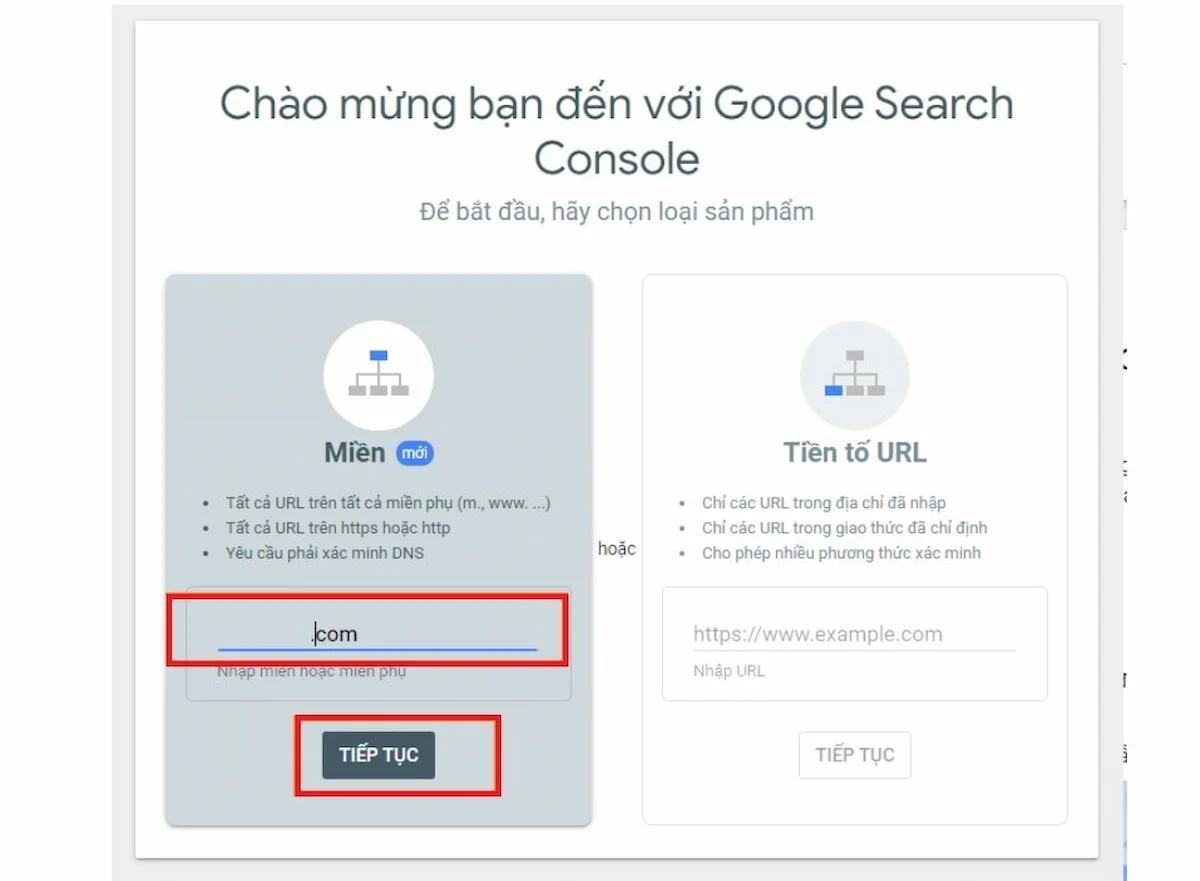 thêm tên miền vào