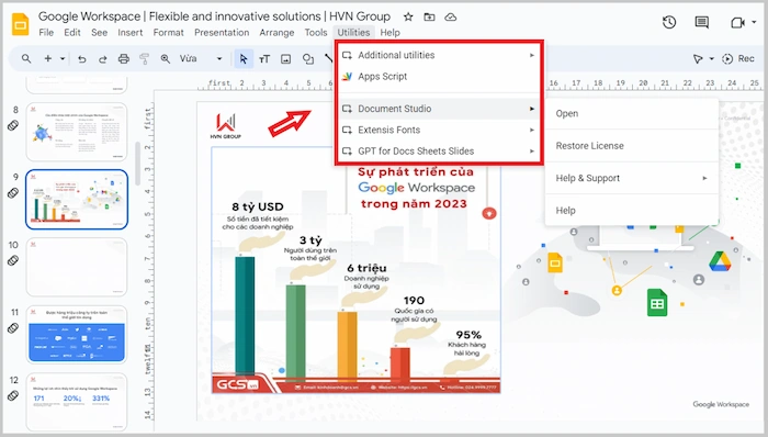 Google Slides là gì? 7 Phút khám phá kiến thức từ A-z về Slides 43 Cai Dat Tien Ich Bo Sung Cho Google Slides