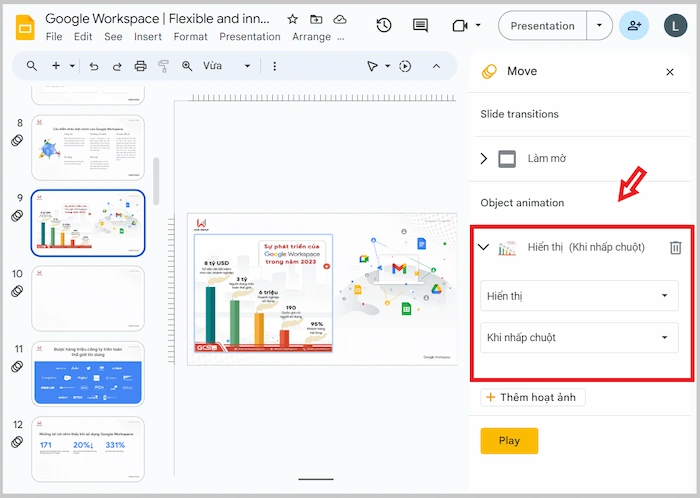 Google Slides là gì? 7 Phút khám phá kiến thức từ A-z về Slides 40 Hieu Ung Chuyen Dong Cho Cac Doi Tuong Trong Slide