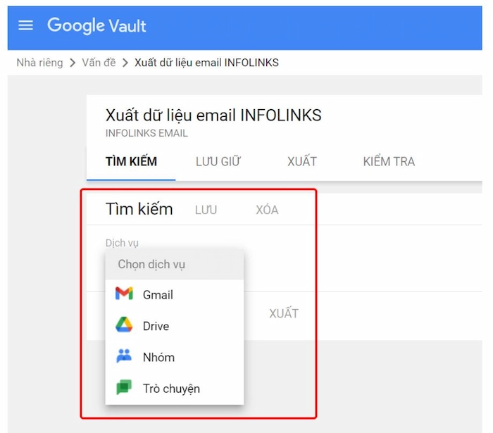 Google Vault là gì? Hướng dẫn chi tiết từ A-z cho người mới 28 Lua Chon Ung Dung Muon Xuat Du Lieu Trong Google Vault