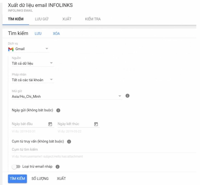 Google Vault là gì? Hướng dẫn chi tiết từ A-z cho người mới 29 Nhap Thong So Xuat Cu The