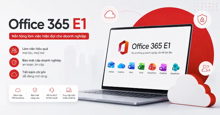 Mua Office 365 bản quyền giá tốt: Bảng giá & Phương thức mua chính hãng 12 Office 365 E1 Dành Cho Nhân Viên Văn Phòng Cơ Bản