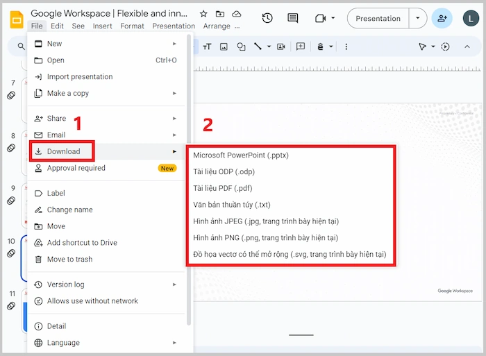 Google Slides là gì? 7 Phút khám phá kiến thức từ A-z về Slides 52 Tai Ban Trinh Chieu GG Slides