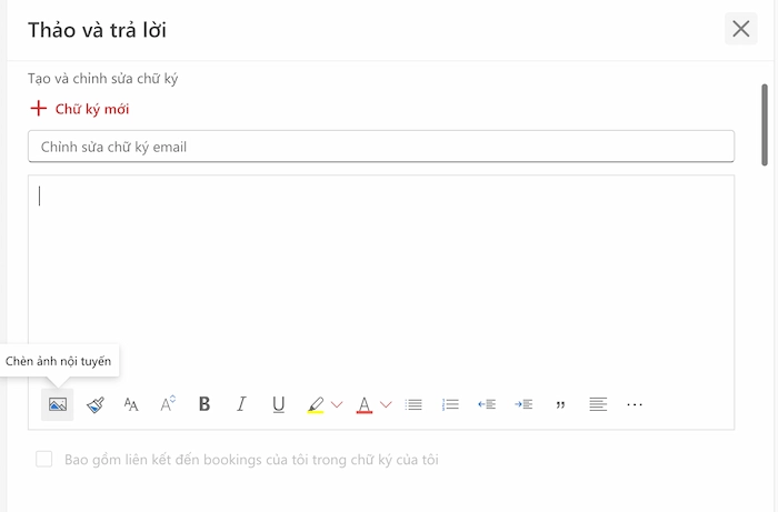 Hướng dẫn 03 Cách tạo chữ ký trong Outlook chỉ với 2 phút 30 Chen Hinh Anh Vao Chu Ky