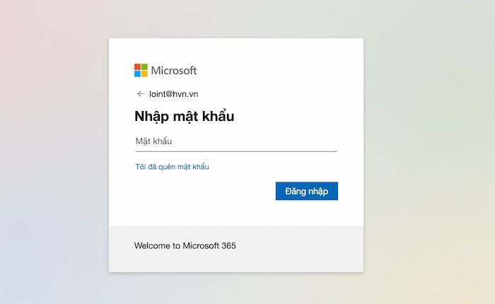Dang Nhap Tai Khoan Microsoft