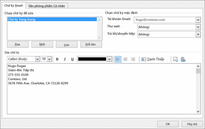 Hướng dẫn 03 Cách tạo chữ ký trong Outlook chỉ với 2 phút 33 Tao Chu Ky Outlook Chuyen Nghiep