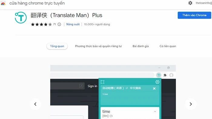 Google Dịch Hình ảnh Bằng Tiện ích Translate Man Plus