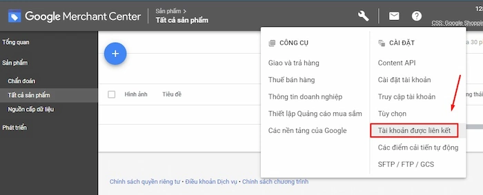 Hủy Yêu Cầu Liên Kết Tài Khoản Google Merchant Center Và Google Ads