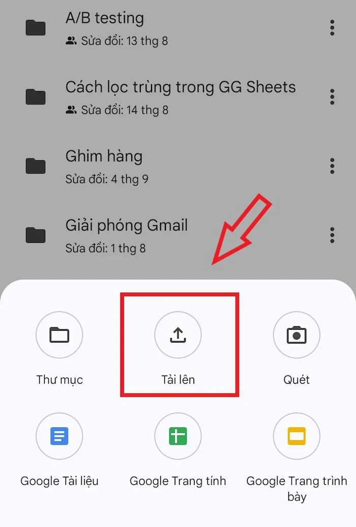Cách tải file lên Google Drive trên Desktop, Mobile chỉ với 30s 34 Tải Tệp Lên Drive Bằng điện Thoại