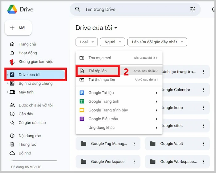 Cách tải file lên Google Drive trên Desktop, Mobile chỉ với 30s 24 Tạo Thư Mục Riêng để Tải File Lên Drive