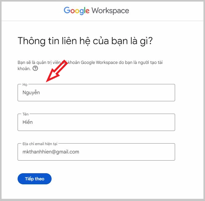 Cập Nhật Thông Tin Liên Hệ