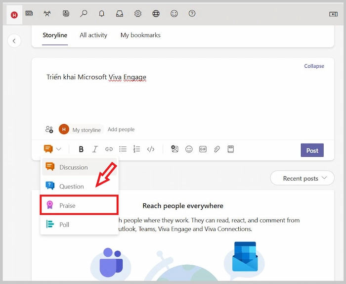 Yammer là gì? Tất tần tật những kiến thức cần biết về Yammer 33 Gửi Lời Khen Ngợi Trên Yammer