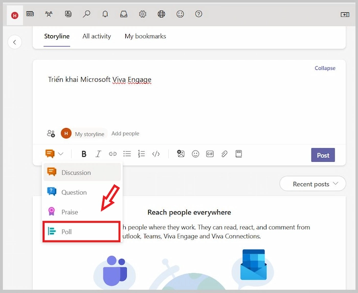 Yammer là gì? Tất tần tật những kiến thức cần biết về Yammer 31 Tạo Các Cuộc Thăm Dò ý Kiến Trên Yammer