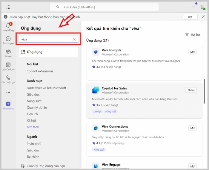 Microsoft Viva là gì? 06 Lợi ích to lớn dành cho doanh nghiệp 27 Truy Cập Microsoft Viva Trong Teams