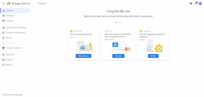 Kich Hoat Tai Khoan Adsense