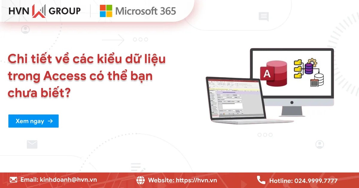 Các Kiểu Dữ Liệu Trong Access