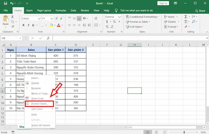 Cách đặt mật khẩu cho file Excel đơn giản, dễ dàng cho Newbie 28 Cách đặt Mật Khẩu Cho Từng Sheet Trong File Excel