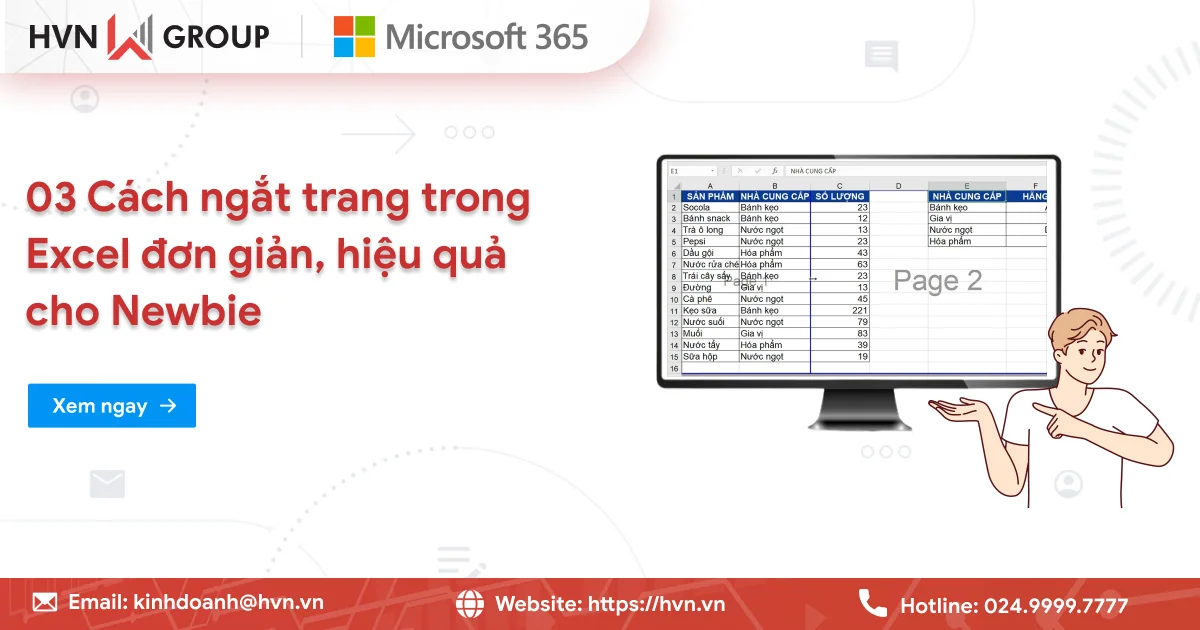 Cách Ngắt Trang Trong Excel