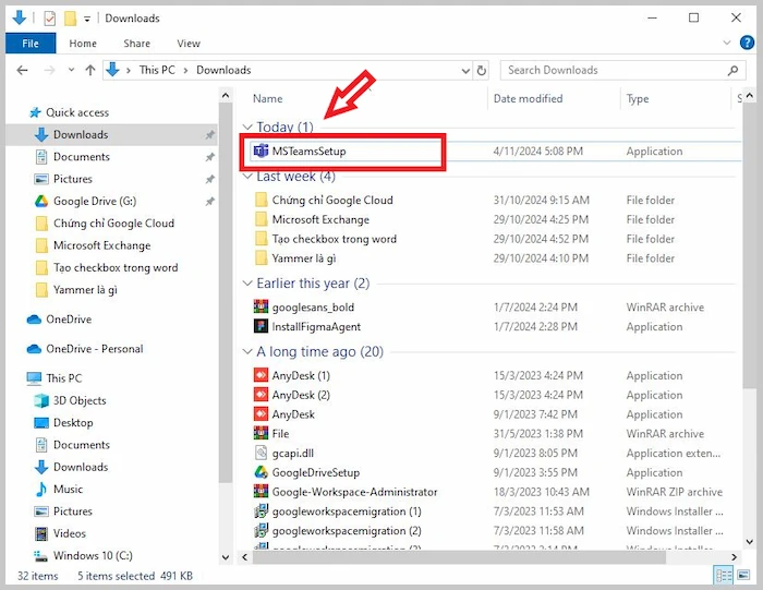 Microsoft Teams là gì? Kiến thức từ A-z về Teams cho người mới 19 Mở Tệp Vừa Tải Xuống để Tiến Hành Cài đặt