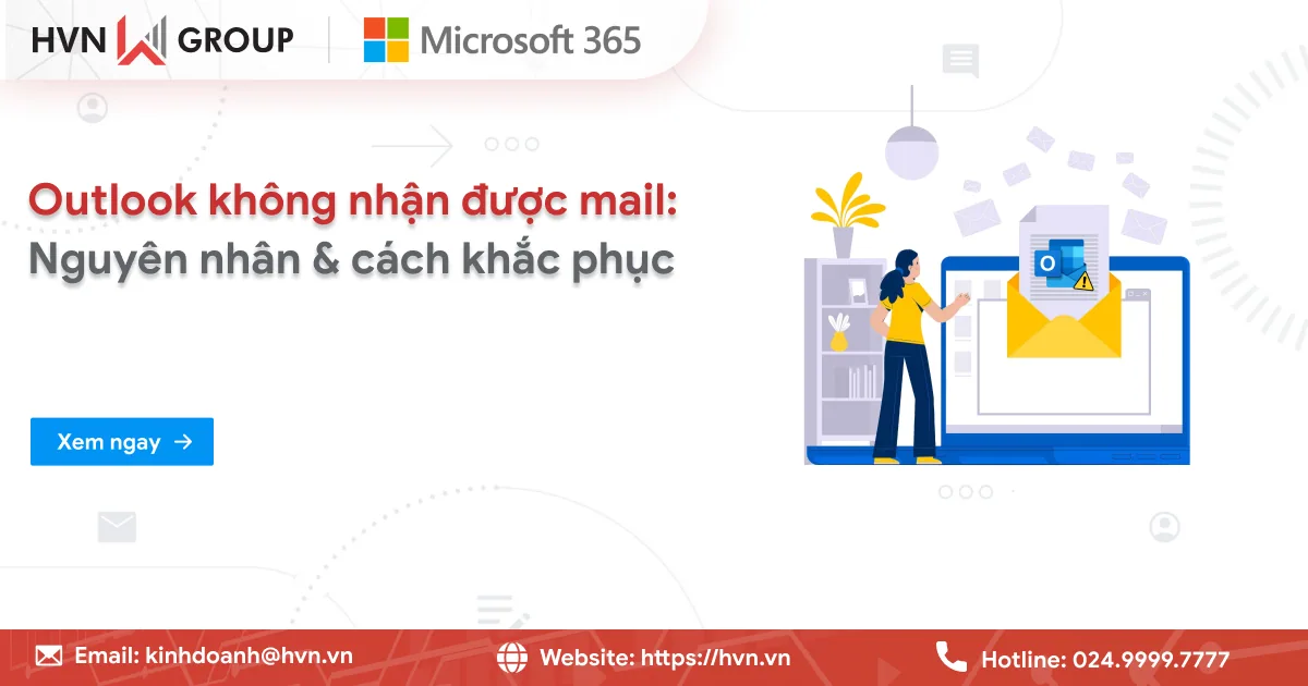 Outlook Không Nhận được Mail