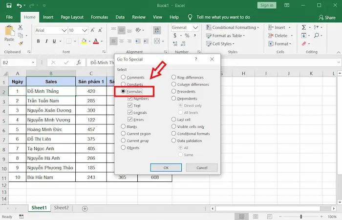Cách đặt mật khẩu cho file Excel đơn giản, dễ dàng cho Newbie 37 Tích Chọn Formulas để Lọc Tất Cả Các ô Có Chứa Công Thức