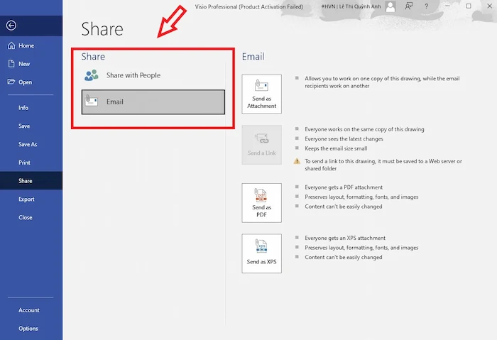 Microsoft Visio là gì? Tất tần tật kiến thức từ A-z về MS Visio 56 Tuỳ Chọn Mục Chia Sẻ Trong Visio