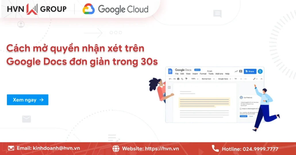 Cách Mở Quyền Nhận Xét Trên Google Docs