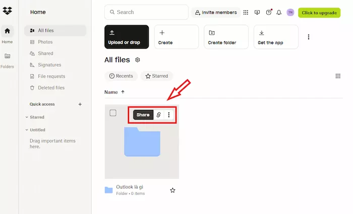Tạo Và Chia Sẻ Liên Kết Tệp Dropbox