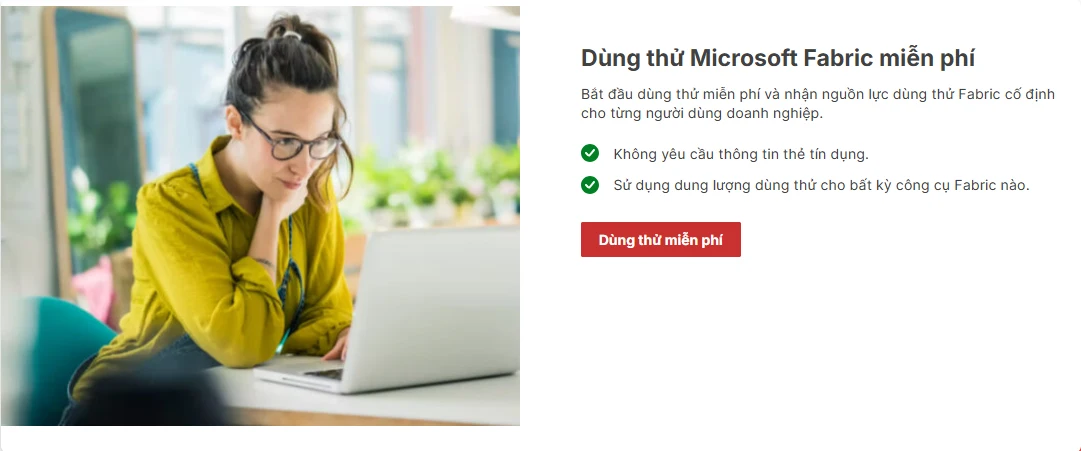 Microsoft Fabric là gì? Khám phá nền tảng phân tích dữ liệu với AI 26 Dang Ky Fabric Dung Thu Hvn