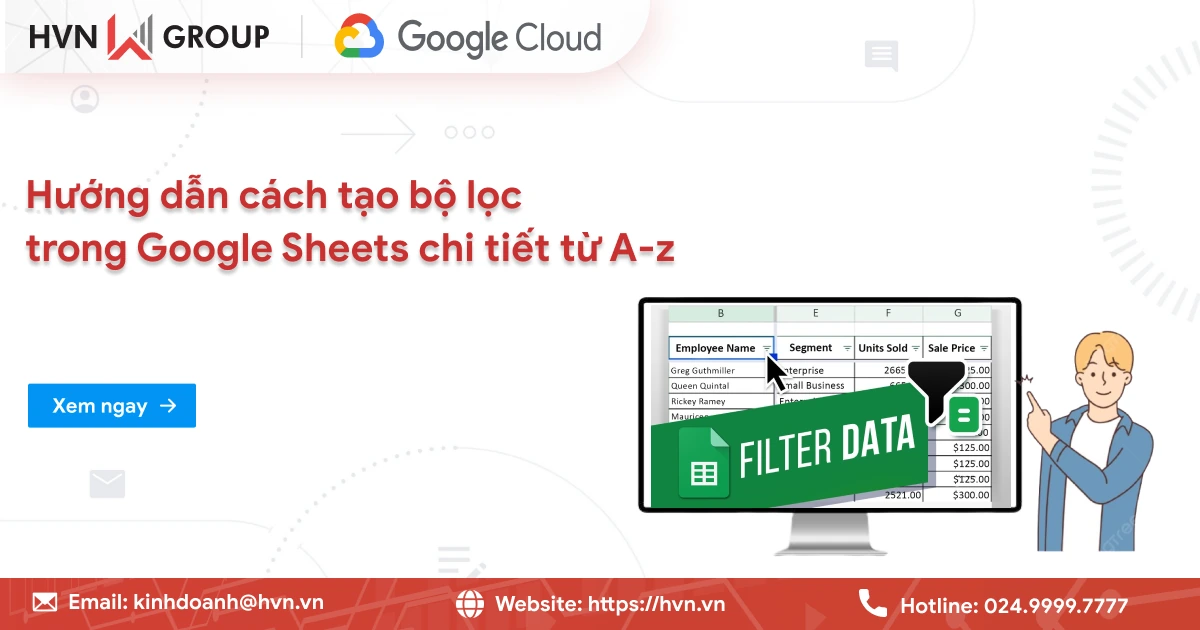 Cách Tạo Bộ Lọc Trên Google Sheet