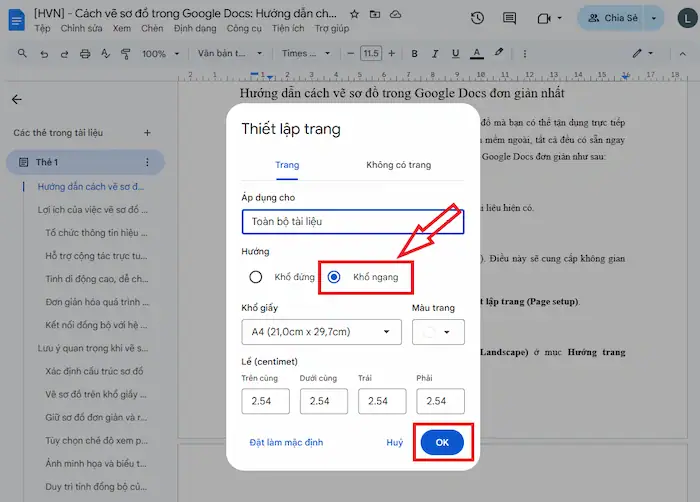 Cách vẽ sơ đồ tư duy trong Google Docs chi tiết từ A-z 25 Định Hướng Trang Trong GG Docs