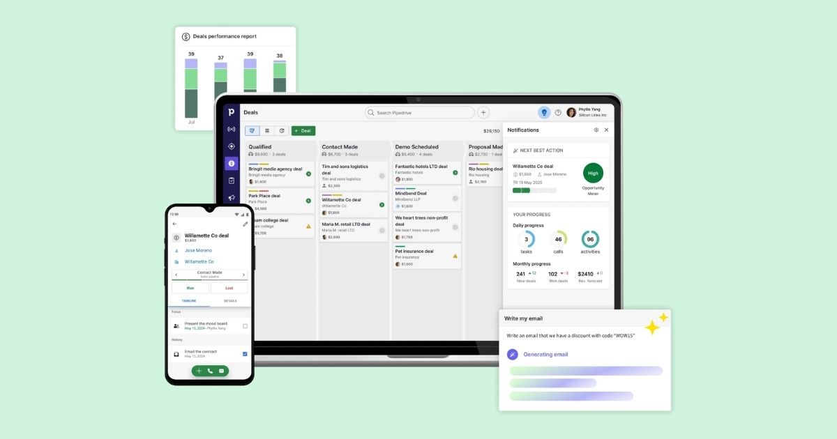 Pipedrive Lite - Annually (1 năm) 2 Cách thức vận hành của Pipedrive Lite