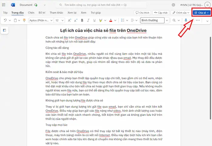 Cách chia sẻ file trên OneDrive dễ dàng trên điện thoại và máy tính 18 Chia Sẻ Tài Liệu Trên OneDrive