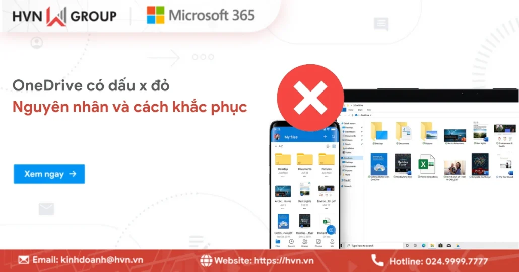 OneDrive có dấu x đỏ: Nguyên nhân và cách khắc phục nhanh chóng 12 Onedrive có dấu X đỏ
