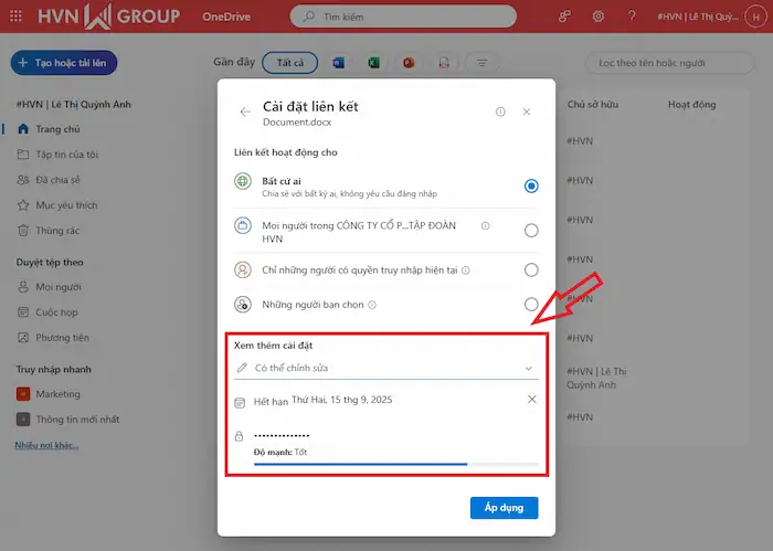 Cách chia sẻ file trên OneDrive dễ dàng trên điện thoại và máy tính 20 Tạo Liên Kết Chia Sẻ File