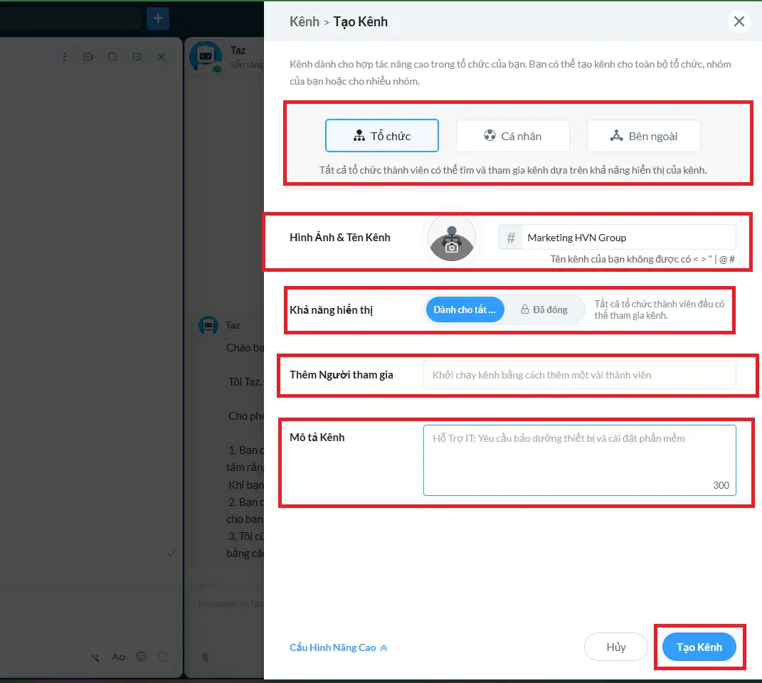 Zoho Cliq là gì? Nâng tầm giao tiếp nội bộ với giải pháp đa năng 32 Them Thong Tin Tao Kenh