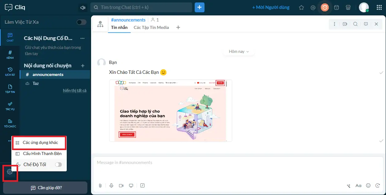 Zoho Cliq là gì? Nâng tầm giao tiếp nội bộ với giải pháp đa năng 36 Them Ung Dung Khac