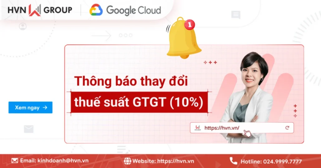 Thông báo áp dụng thuế suất GTGT 10% 1 Thong Bao Thay Doi Thue Suat Hvn