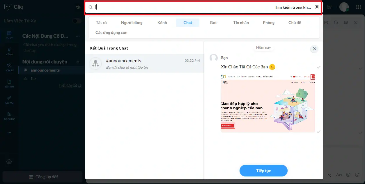 Zoho Cliq là gì? Nâng tầm giao tiếp nội bộ với giải pháp đa năng 41 Tim Kiem Nang Cao