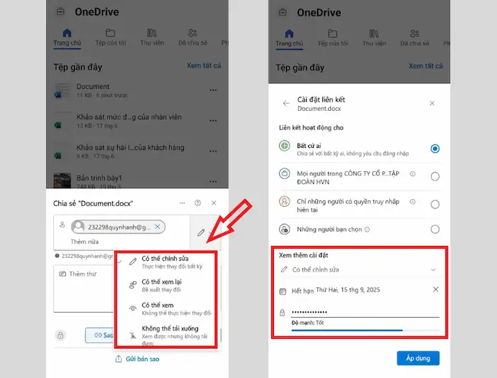 Cách chia sẻ file trên OneDrive dễ dàng trên điện thoại và máy tính 22 Tuỳ Chọn Chia Sẻ File Trên OneDrive