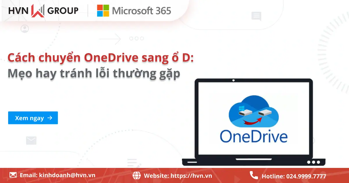 Cách Chuyển OneDrive Sang ổ D