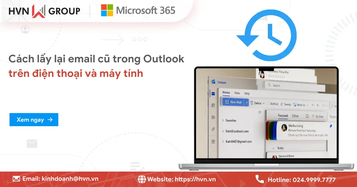 Cach Lay Lai Email Cu Trong Outlook