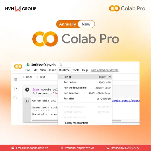 Google Colab Pro - Annually (New)