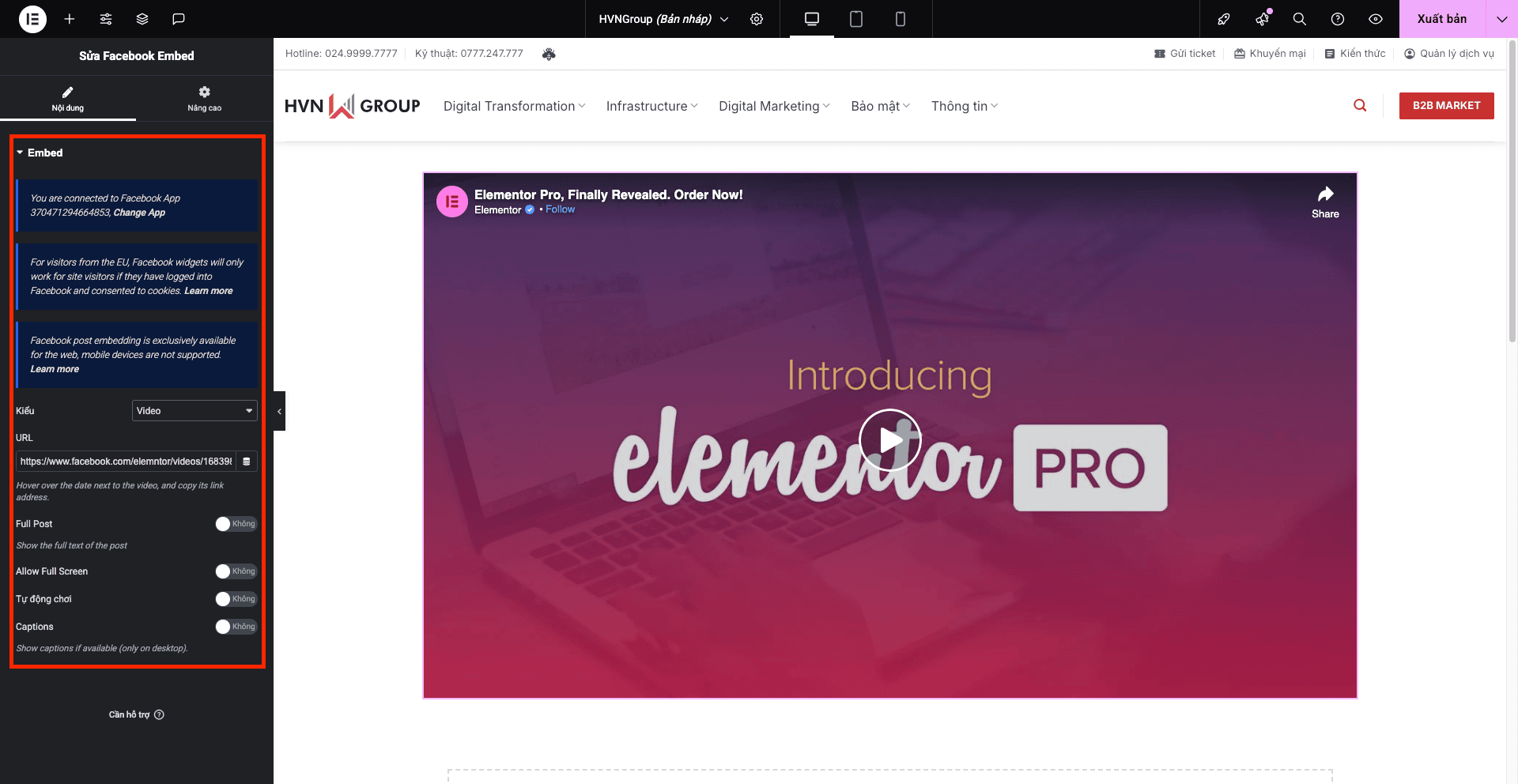 Hướng dẫn sử dụng Widget - Facebook Embed 5 Image1