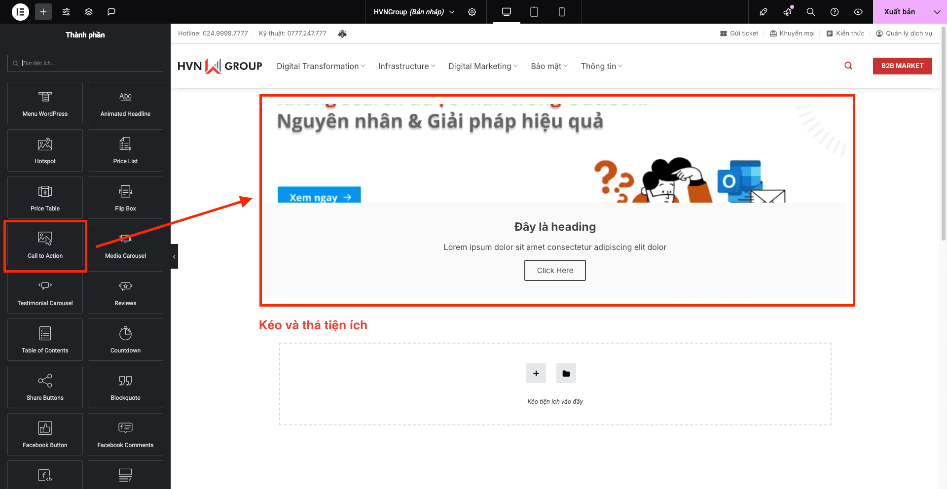 Hướng dẫn sử dụng Widget - Call to Action 8 Image10