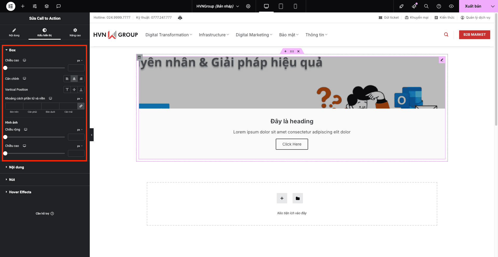 Hướng dẫn sử dụng Widget - Call to Action 12 Image11